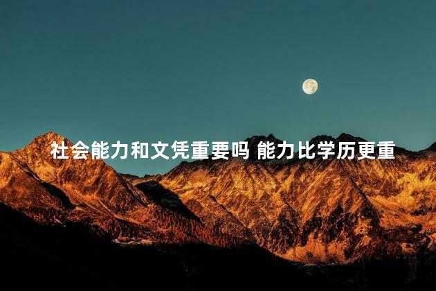 社会能力和文凭重要吗 能力比学历更重要总结